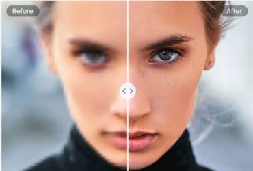 Before and after image when using Fotor photo editing software